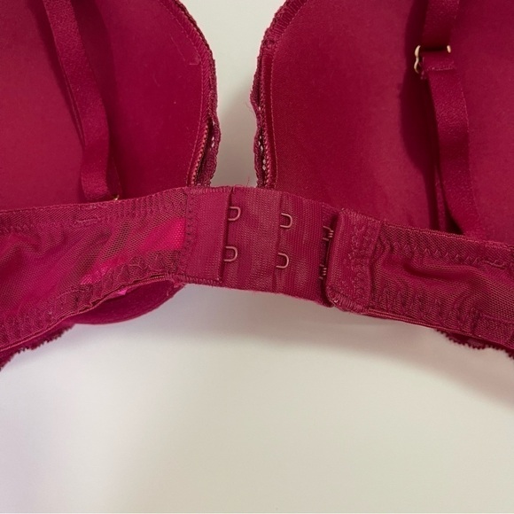 LA Senza Beyond Sexy Maroon Classic Plunge Push Up Bra 34C - Picture 5 of 7